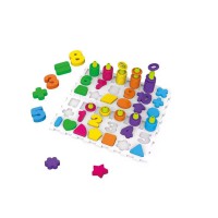 Розвиваюча гра "Логіка-вкладиш 2 в 1" DF78 цифри, букви, фігури