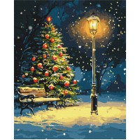 Картина за номерами "Нічний танок сніжинок" BS54191, 40х50 см