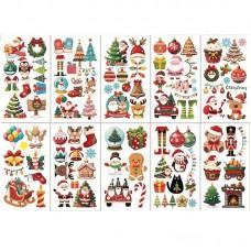 Набір дитячих тимчасових тату "Різдво та Новий рік №4" christmas-tatoo-set-10-4