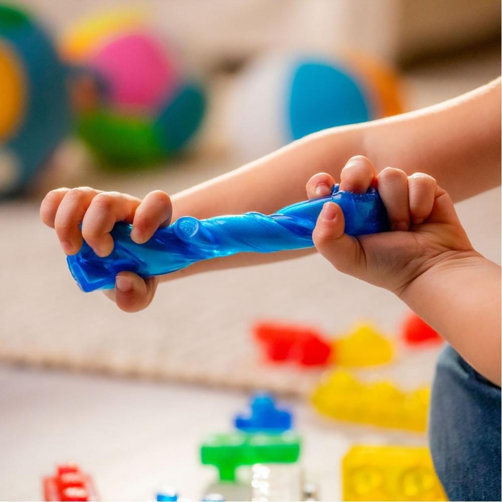 Дитячий сенсорний конструктор "Барвистий трактор" Jelly Blox 932945, 12 деталей