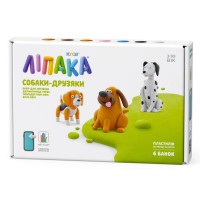 Набір пластиліну "Собаки-Друзі Далматинець Турбо, Лабрадор Ням-Ням, Бігль Вокі" ЛІПАКА 60058-UA01 самостійно твердіє