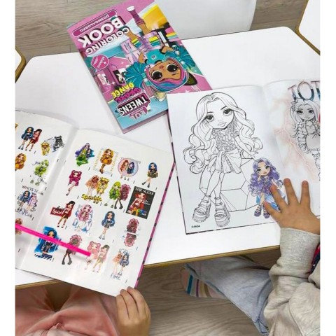 Дитяча книжка-розмальовка "The creative Rainbow" LCB12 зі стікерами