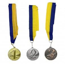 Набір(комплект) медалей № 1 NE-LG-M123, 1, 2, 3 місце зі стрічками