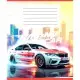 Зошит учнівський "Авто в диму" 036-580051L-1 у лінію, 36 аркушів (959057)
