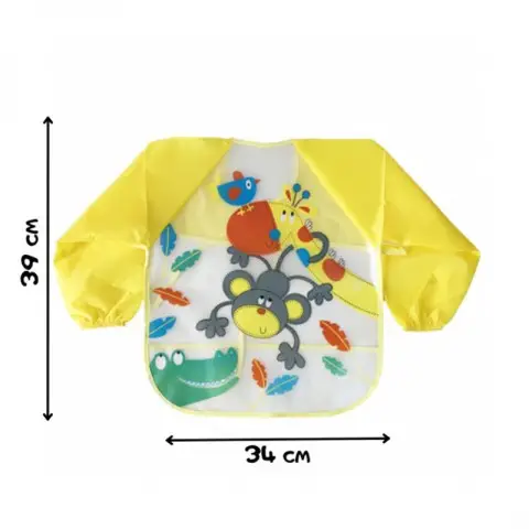 Слинявчик із рукавами "Мавпа" MGZ-0610-5 клейончастий, на зав'язках