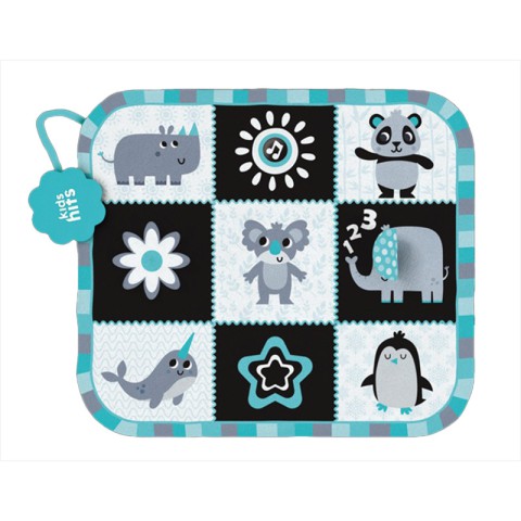 Килимок для малюків KH06/005 тактильні елементи, дзеркало, яскраві стрічки