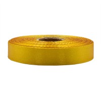 Атласна стрічка для рукоділля АБ-607, 1,2см x 23 м, Золотий