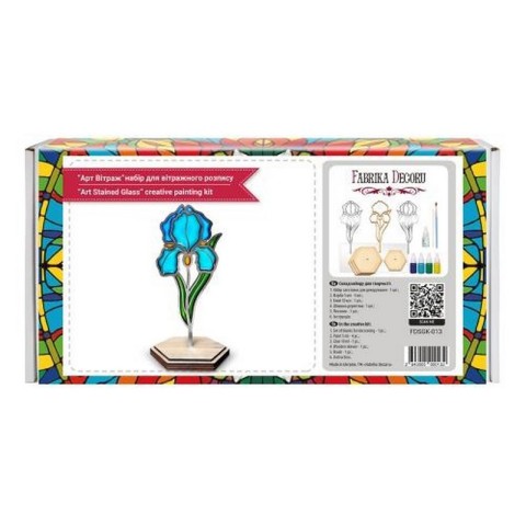 Набір для вітражного живопису за номерами "Ніжна ірис" FDSGK-013