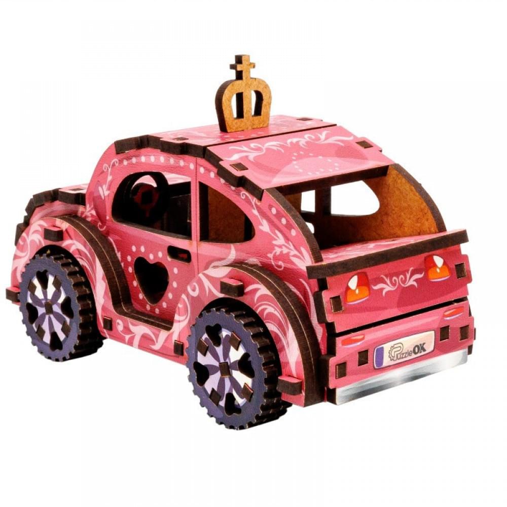 Дерев'яний 3D конструктор "Turbo Princess" Puz-00969, 70 деталей