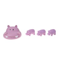 Пищалка Гумова тварина B-331 4 шт в сітці Бегемот