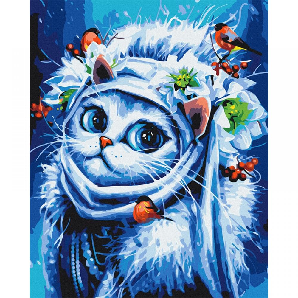 Картина за номерами "Зимова Киця" © Маріанна Пащук Brushme BS54214, 40х50 см