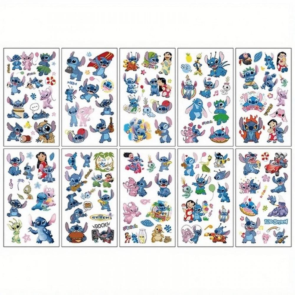 Дитячі тимчасові тату "Ліло та Стіч" lilo-stich-tattoo-10, 12х7 см