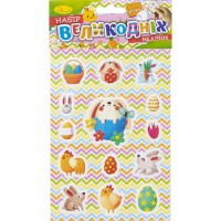 Набір великодніх наліпок НС-В6-14-2 формат В6, 2 аркуші, 30 штук
