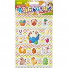 Набір великодніх наліпок НС-В6-14-2 формат В6, 2 аркуші, 30 штук