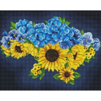 Алмазна мозаїка "Квітуча Україна" ©Mariia Davydova AMO7874, 40х50см