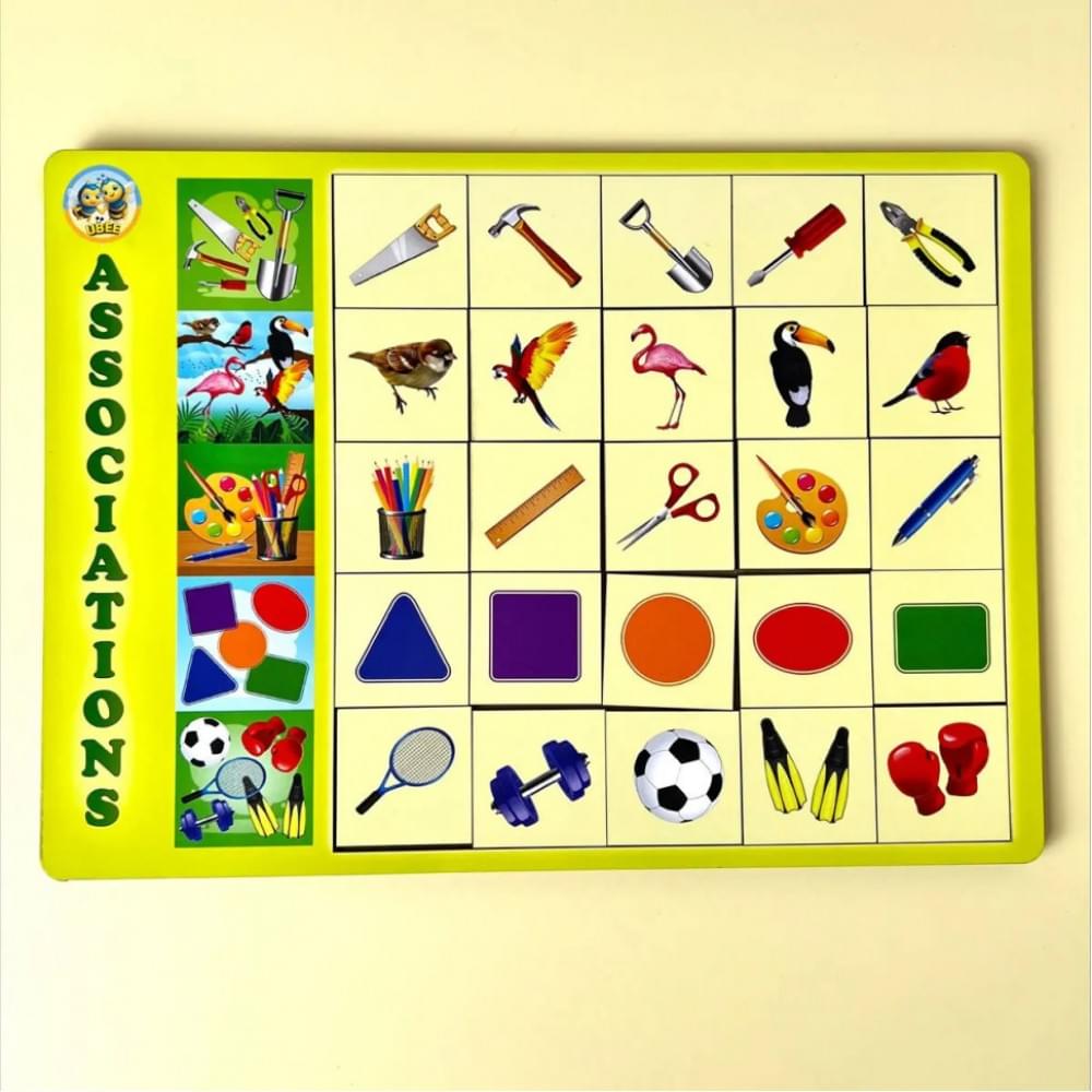 Дерев'яний пазл-вкладиш "Асоціації - 3" Ubumblebees (ПСД100) PSD100, 25 плашок