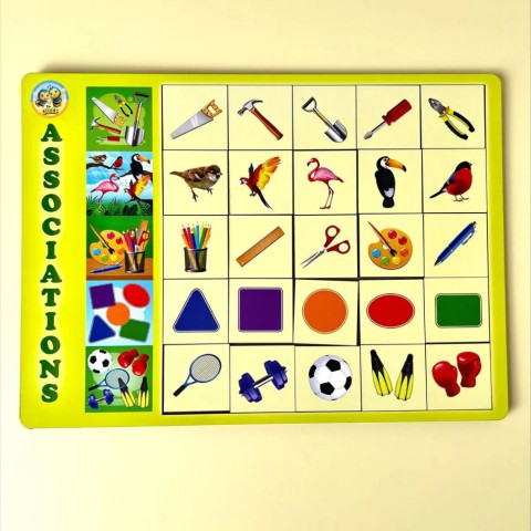 Дерев'яний пазл-вкладиш "Асоціації - 3" Ubumblebees (ПСД100) PSD100, 25 плашок