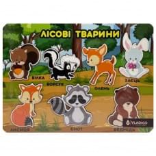 Дерев'яний пазл-вкладиш "Лісові тваринки" 3240-05-002 розмір 33х25 см Дерев'яний пазл-вкладиш "Лісові тваринки" 3240-05-002 розмір 33х25 см