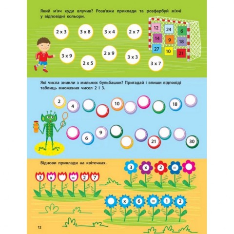 Навчальна книга "Таблиця множення. Збірник завдань" АРТ 11209 укр