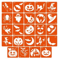Набір трафаретів для біо-тату "Хеловін" halloween-simple 6 x 6 см 24 шт
