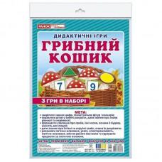 Дидактична гра "Грибний кошик" 15211036, 2 поля для гри