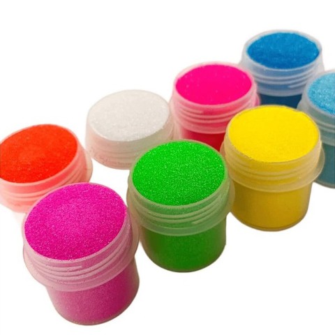 Набір гліттеру для біо-тату №6 glitter-set-big-8x-6 неоновий