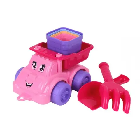 Машинка Набір для гри з піском ТехноК 7051TXK Рожевий