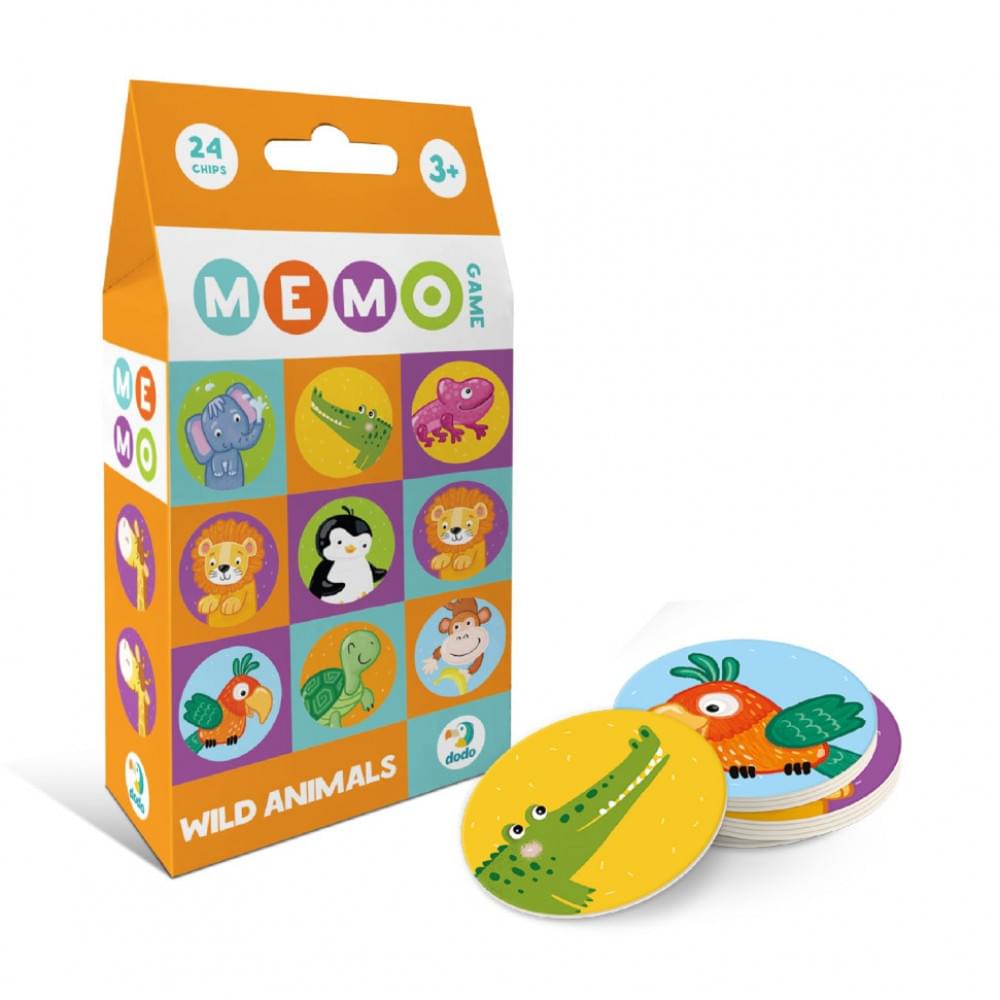Настільна карткова гра для дітей "Дикі тварини" 301238, 12 фішок