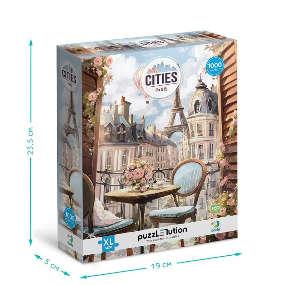 Пазл класичний Medium-XL "Міста. Париж" DoDo Toys 300650, 1000 елементів