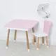 Столик зі стільцем "Ведмедик" 07-025R-BOX з ящиком, рожево-білий