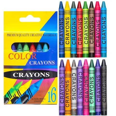 Воскові олівці 16 кольорів CRAYONS 2016A