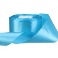 Атласна стрічка для рукоділля АБ-114, 0.6 см x 23 м, Блакитний