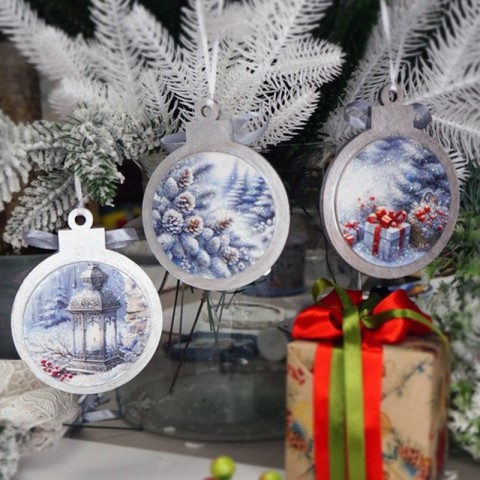 Творчий набір для створення 3-х ялинкових прикрас "Winter Forest" FDCKW-052