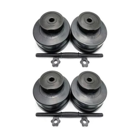 Гантелі складальні композитні в пластиковій оболонці Rock Pro 2 шт по 25,5 кг NE-PL-G-025-2