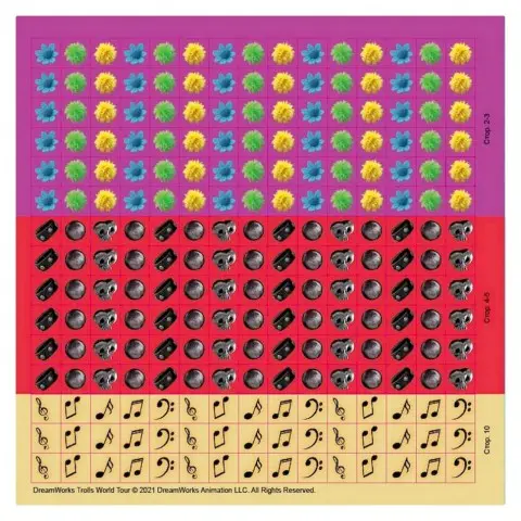 Лабіринти з наклейками "Музика об'єднує" Тролі 1249011, 450 наклейок