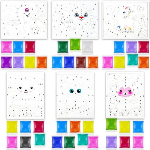 Дитячий набір для творчості картини з піску 6 в 1 KP-001