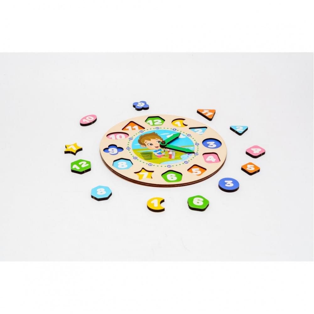 Дерев'яний сортер "Годинник" Puz-22935 для хлопчиків