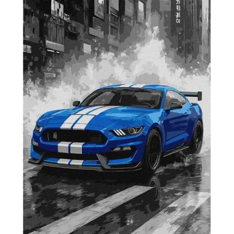 Картина за номерами "Сині перегони" ©art_selena_ua KHO5162, 40х50 см