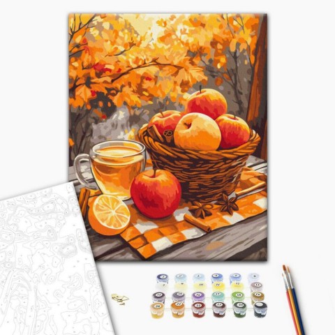 Картина за номерами "Яблука з корицею" BS54181, 40х50 см