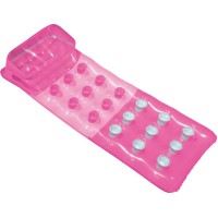 Надувний матрац для плавання Кольоровий склянки Intex 58890 з подушкою Рожевий