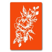 Трафарет для біо-тату Квіти fx101-24*34см, розмір 24х34 см