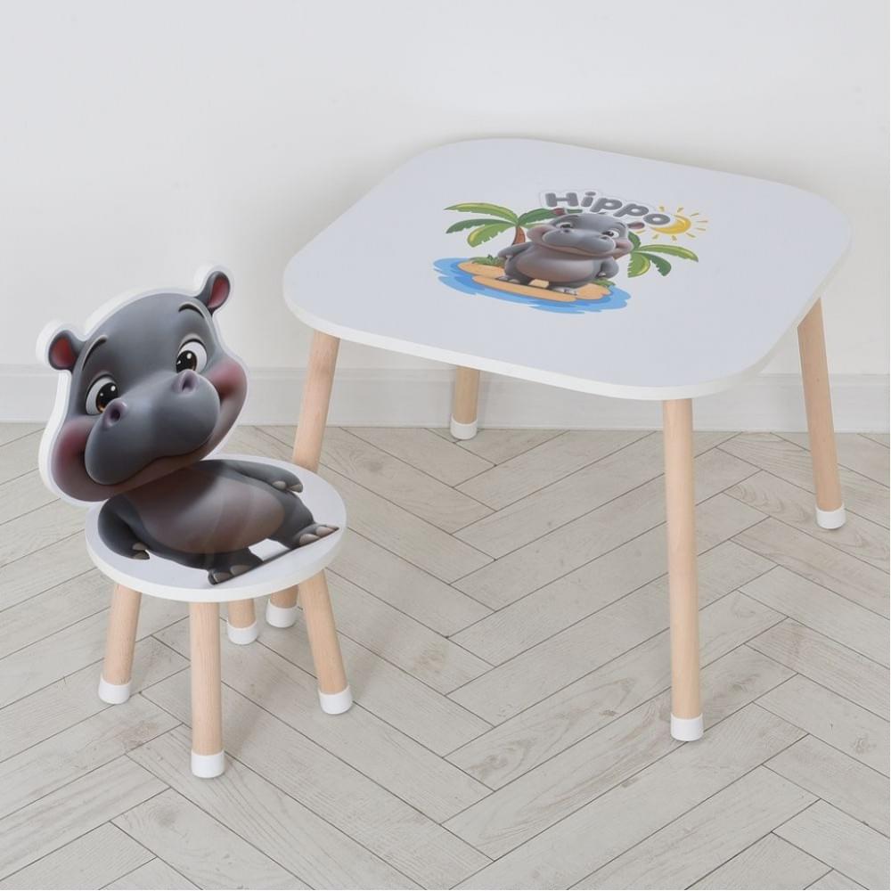 Дерев'яний дитячий столик M 502-6 зі стільчиком