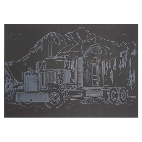 Гравюра А5 "Грузовик-1" ГрА5с-17 эконом вариант в пакете 21 х 14,8 см