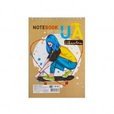 Блокнот А5 "Патріотичний" АП-1905-2, 40 аркушів, пружина зверху