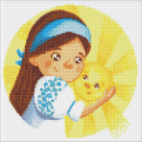 Алмазна мозаїка без підрамника "Сонечко" AMC7880 30х30см