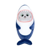 Дитяча м'яка іграшка "Кіт в костюмі акули" K15252, розмір 25 см