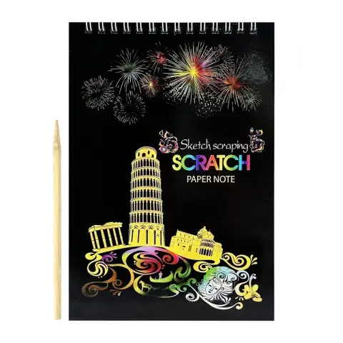 Скретчбук "Europe" 20-0915-WH-1 на спіралі, 10 аркушів, 14х20 см