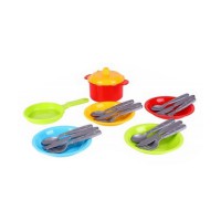 Ігровий набір Посуду "Маринка 10" 1646TXK 4 тарілочки зі столовими приборами