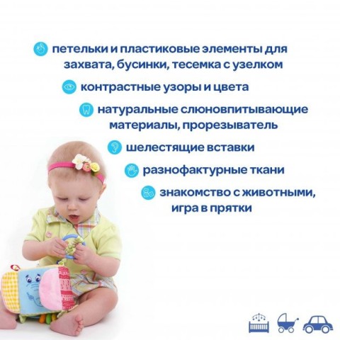 Підвіска-кубик Зоо "Слон Мілаш" МС 110202-03