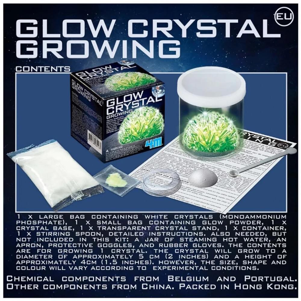 Набір для вирощування кристалів 4M 00-03918/EU серія Crystal Growing, світяться